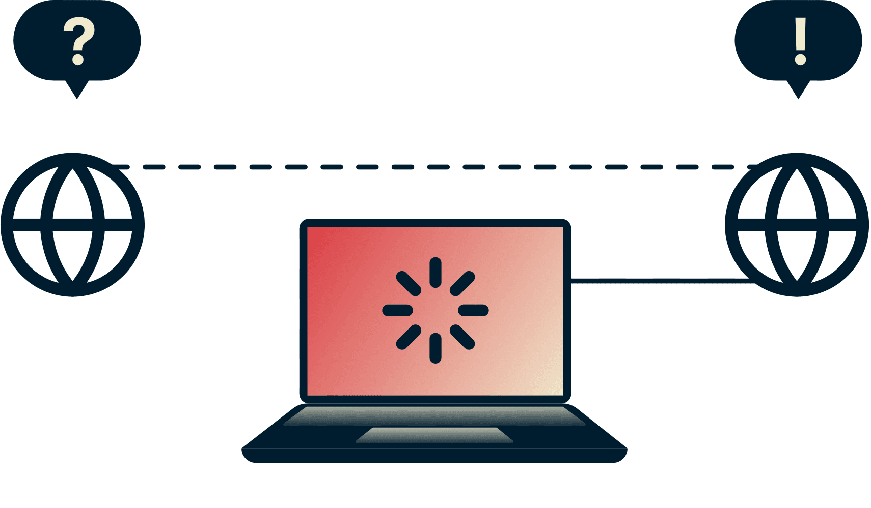 Qu'est-ce que le peering ? Diagramme montrant deux FAI limitant la vitesse d'un ordinateur portable diffusant des vid&eacute;os en streaming.